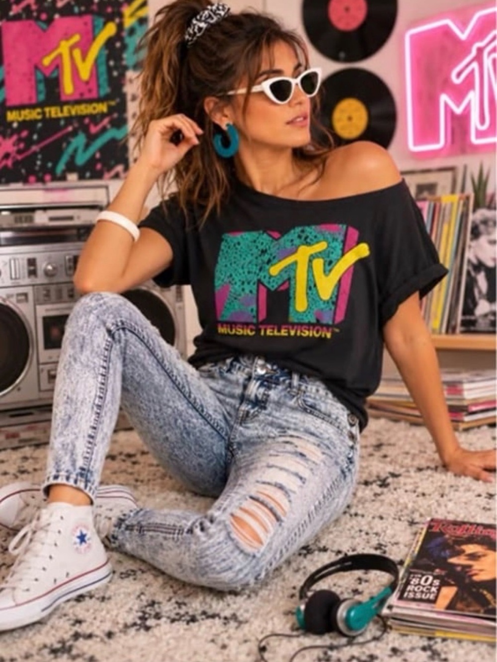 80s Rockstar Halloween Costume Bundle